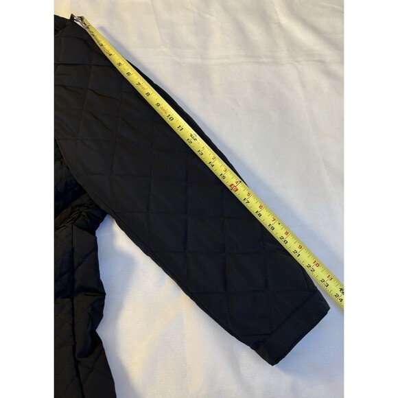 LANDS END Primaloft Quilted Jacket Coat Black Women 24W Insulated Zip Pockets - Picture 13 of 15